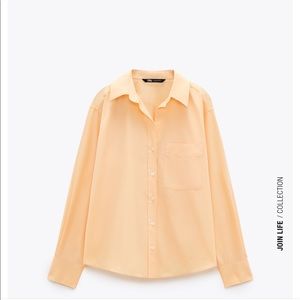 NWT Zara poplin shirt 🧡💛